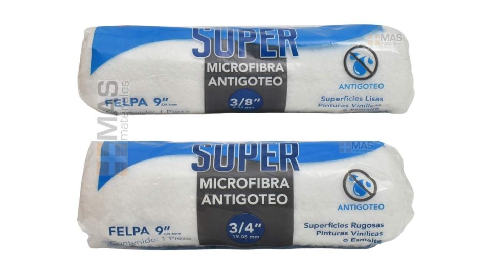 Felpas de Microfibra Antigoteo 3/8" y 3/4" (byp Súper)